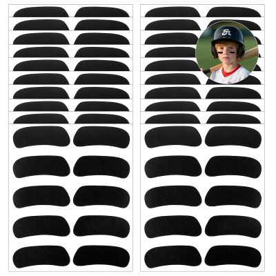 100 Pairs Eye Black Stickers Eyeblack Football Sport Eyes Black Stickers Self-Adhesive Face Eyeblack Sticker for Baseball Football Softball Sport Themed Party Birthday Party Supplies Kids Adult