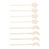 Beaupretty 8pcs Wooden Fairy Wands for Creative DIY Craft Sticks with Smooth Surface Safe Magical for Imaginative Play and Color Matching Activities view 1