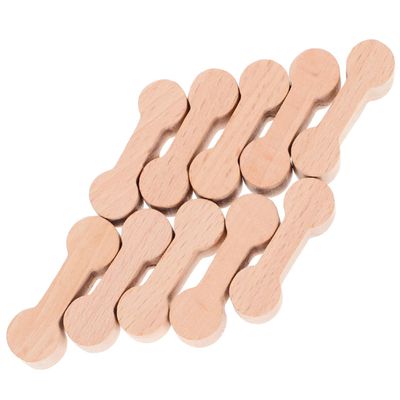 BESPORTBLE 20pcs Wooden Train Track Connectors Bone Shaped Decorative Adaptors for Creative Layouts Compatible with Major Wooden Railway Brands Expansion