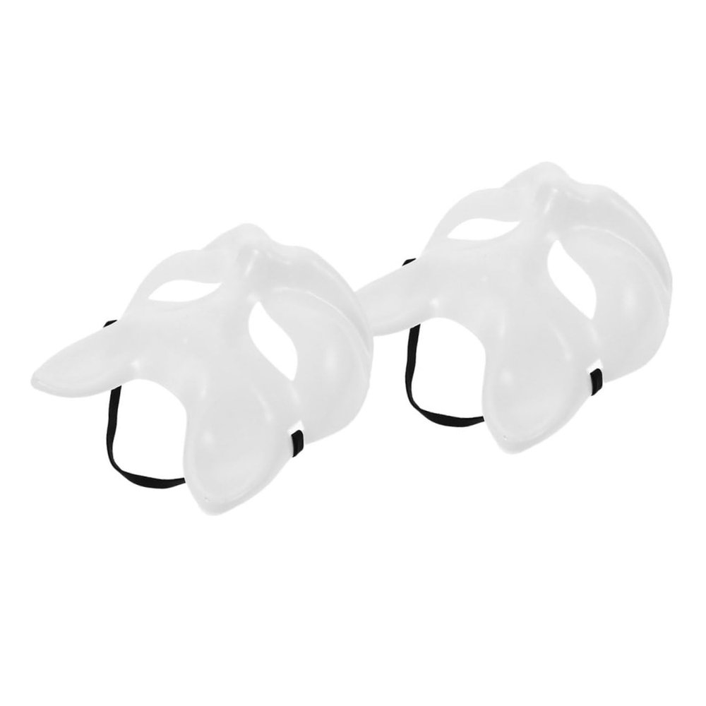 Abaodam 2pcs Unpainted Fox Masquerade Masks for Women and Men DIY Blank Festival Cosplay Masks for Halloween and Party for Creative Painting and Costume Fun