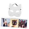Abaodam 2pcs Unpainted Fox Masquerade Masks for Women and Men DIY Blank Festival Cosplay Masks for Halloween and Party for Creative Painting and Costume Fun view 4