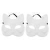 BESPORTBLE 2pcs DIY Paintable Fox Masks for Women Masquerade Party Halloween Festival Breathable Blank Animal Mask Craft for Creative Costume and Art Decoration view 1