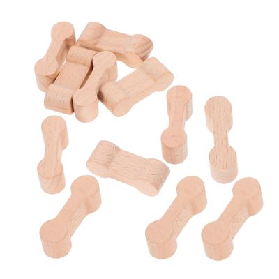 Abaodam 20pcs Wooden Dog Bone Train Track Connectors Simulation Adaptors for DIY Model Building and Creative Layouts Party Enhancing Coordination