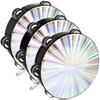 3 Pack Radiant Tambourine 8 Inch Reflective Tambourine for Adult with Double Row Jingle Bell Hand Held Drum Percussion Musical Instrumen Church Wedding Dance Party view 1