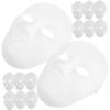 24pcs Male Full Face Blank Halloween Masks DIY Paper Pulp Material Breathable Cosplay Ghost Masquerade Party Face Cover for Painting and Costume view 1