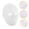 24pcs Male Full Face Blank Halloween Masks DIY Paper Pulp Material Breathable Cosplay Ghost Masquerade Party Face Cover for Painting and Costume view 4