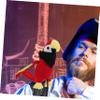 Abaodam Plush Pirate Parrot Shoulder Prop Halloween Costume Accessory with Black Scarf Soft Stuffed Bird for Party and Pirate Role Play view 3