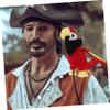 Abaodam Plush Pirate Parrot Shoulder Prop Halloween Costume Accessory with Black Scarf Soft Stuffed Bird for Party and Pirate Role Play view 4
