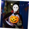 BRIGHTFUFU 24pcs Male Full Face Halloween Masks DIY Blank Paper Pulp Paintable Cosplay Masquerade Party Ghost Costume with Elastic Strap for Comfortable Fit view 2