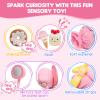 GNAYUIJ Baby Toys 6-12 Months,My First Candy Bag Plush Toy-5 Sensory dessert Soft Toys with Rattle, Crinkle Paper, Squeaker, Mirror,Busy Montessori Soft Toys for Toddlers,1st Birthday for Babies Girls view 3