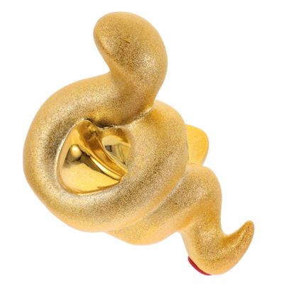 Abaodam Year Snake Ceramic Piggy Bank Decor Snake Shaped Coin Bank for Home Desktop Saving Pot with Prosperity Symbol Cute Animal Statue for Adults