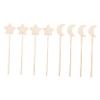 Beaupretty 8pcs Wooden Fairy Wands for DIY Crafts Creative Magical Stick Imaginative Play Accessories for Hand Brain Coordination view 1
