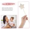Beaupretty 8pcs Wooden Fairy Wands for DIY Crafts Creative Magical Stick Imaginative Play Accessories for Hand Brain Coordination view 2