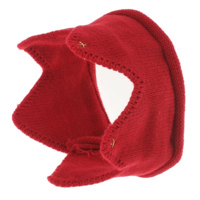 Abaodam Warm Red Crown Knitted Hat for Soft Stretchy Thick Knit Cap Cute Winter Headband for Parties and Photo Unisex Accessory