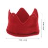 Abaodam Warm Red Crown Knitted Hat for Soft Stretchy Thick Knit Cap Cute Winter Headband for Parties and Photo Unisex Accessory view 3