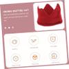 Abaodam Warm Red Crown Knitted Hat for Soft Stretchy Thick Knit Cap Cute Winter Headband for Parties and Photo Unisex Accessory view 4