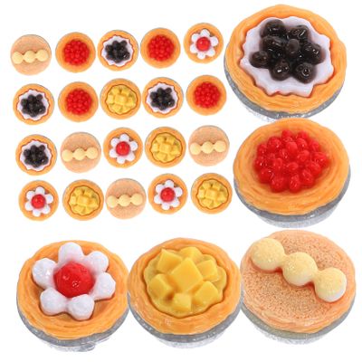 Cabilock 20Pcs Artificial Egg Tart Premium Resin Realistic Fake Food Models for Kitchen Play Home Display Photography Props Bakery Decor Simulation Dessert Toys
