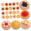 Cabilock 20Pcs Artificial Egg Tart Premium Resin Realistic Fake Food Models for Kitchen Play Home Display Photography Props Bakery Decor Simulation Dessert Toys view 1