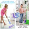 Kids Spray Mop, Real Working Toddler Cleaning Set with Water Sprayer & 2 Washable Mop Pads & Scraper, Pretend Play Montessori Housekeeping Toys Gifts for Toddlers Kids Girls Boys (Blue&Purple) view 2