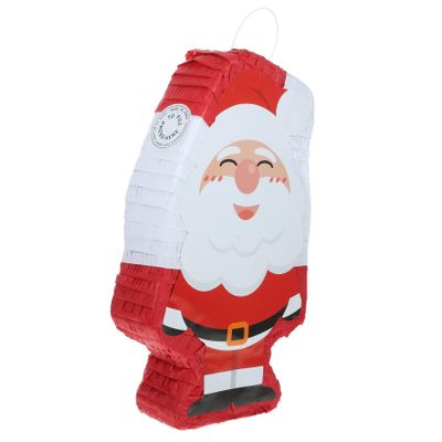 ABOOFAN Traditional Filled Santa Clause Pinata Christmas Party Decor Lightweight Paper Material Holiday Game Prop for Xmas Celebrations and Festive Gatherings