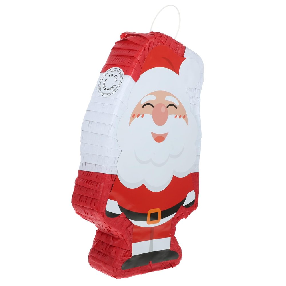 ABOOFAN Traditional Filled Santa Clause Pinata Christmas Party Decor Lightweight Paper Material Holiday Game Prop for Xmas Celebrations and Festive Gatherings