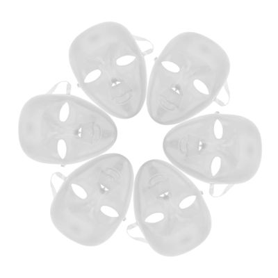 Abaodam 6 pcs Blank Full Facial Masks for DIY Painting Sturdy Reusable Plain Masquerade Props for Cosplay Role Playing Dance and Party Decorations Comfortable and Safe Craft Supplies