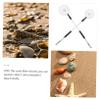 Beaupretty 2pcs Sand Sifter Kit with Telescopic Aluminum Rods Detachable Stainless Steel Sand Scoop and Shell Collector Tools for Beach Shelling view 3