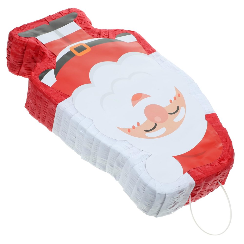 ABOOFAN Santa Clause Shaped Pinata Filled with Candies Christmas Party Decor Prop Fun Holiday Ornament for Festive Celebrations and Photo Shoots
