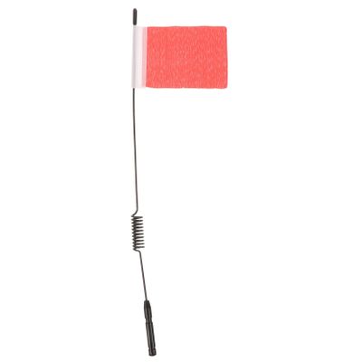 minkissy Metal Rc Crawler Car Antenna Flagpole with Signal Flag Decoration Stable Simulation Signal Part for Model Climbing Cars Easy Attachment Red Ornament