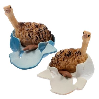 Beaupretty 2pcs Simulation Ostrich Figurine Plastic Animal Model Educational Decor for Nursery Learning Realistic Fake Ostrich Figures