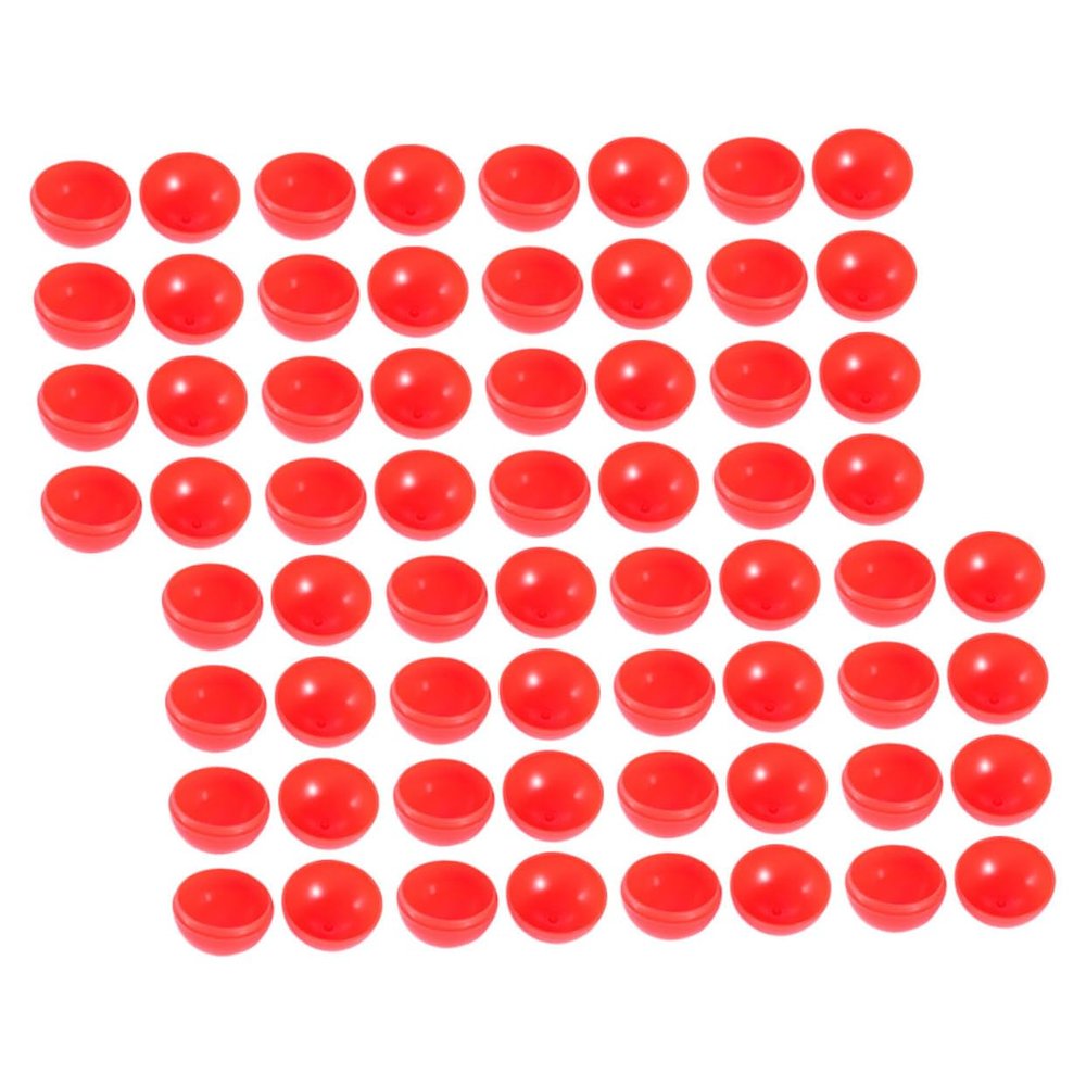 LIOOBO 100pcs Red Openable Lottery Balls PVC Reusable Raffle Drawing Game Props for Parties Events Celebrations Interactive Fun with Fillable Design