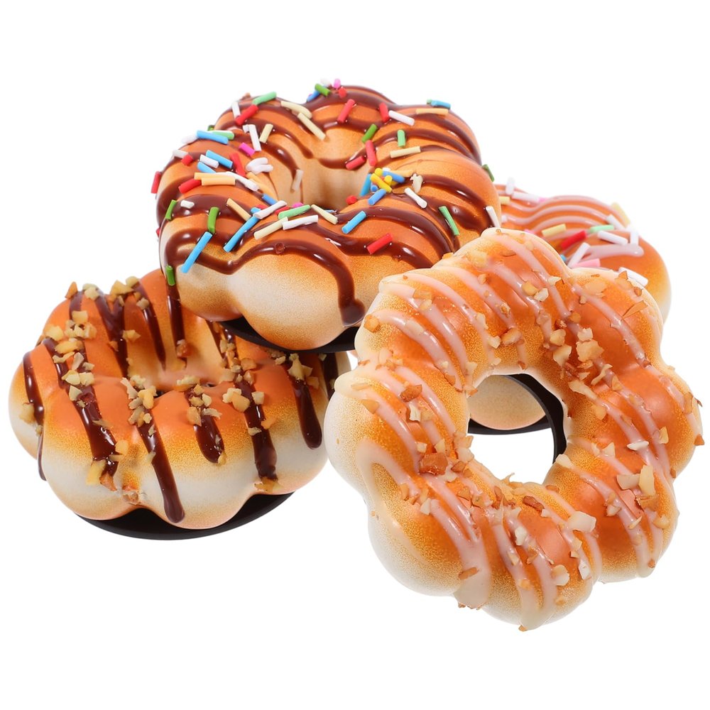Beaupretty Simulated Donut Model Faux Dessert Props Lightweight Realistic Fake Donuts for Home Kitchen Party Office Bakery Decoration and Photography
