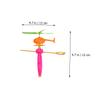 Beaupretty 8pcs Flying Helicopter Lightweight Pull Back Airplanes Random Colors Fun Outdoor Playthings for Boys and Age Random Color view 2