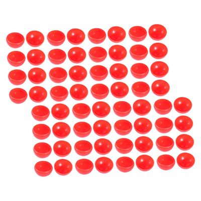 Healifty 100pcs Red Openable Lottery Balls PVC Party Supplies Raffle Game Props for Bingo Drawings and Events Lightweight Colored Balls for Parties and Recreational Activities