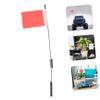 ORFOFE Metal Rc Decoration Antenna Flagpole for Rc Climbing Car Simulation Signal Line with Red Flag Break Resistant Easy to Install view 3