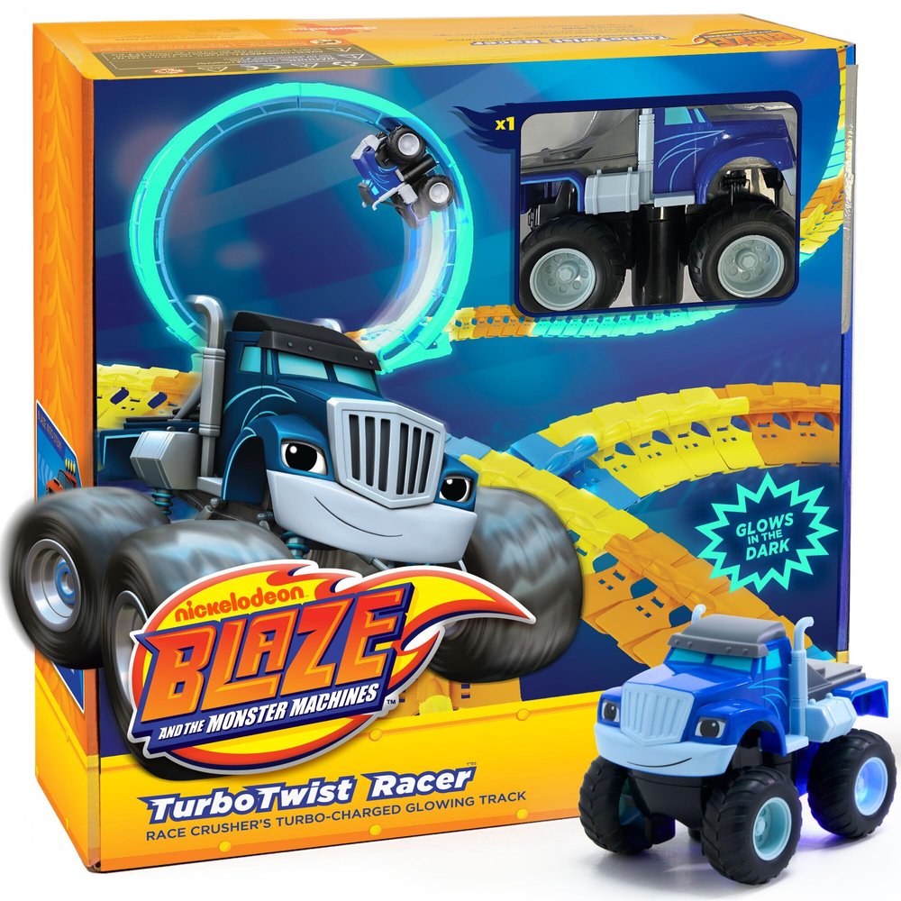 Blaze and The Monster Machine TurboTwist Racers - Race Track Set (Crusher TurboTwist Racer) (Blue)