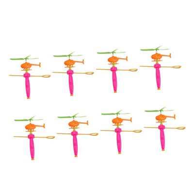 BESPORTBLE 8pcs Flying Helicopter Impact Resistant Plane Playthings for Outdoor Fun Random Color Assortment Enhances Coordination and Motor Skills Random Color
