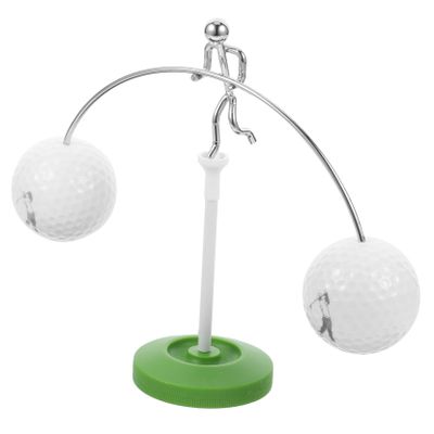 BCOATH Metal Balance Ornament Miniature Pendulum Physics Decoration for Home Office Educational Stress Relief Desktop Kinetic Portable White Metal Crafts Gift
