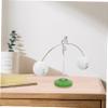 BCOATH Metal Balance Ornament Miniature Pendulum Physics Decoration for Home Office Educational Stress Relief Desktop Kinetic Portable White Metal Crafts Gift view 2