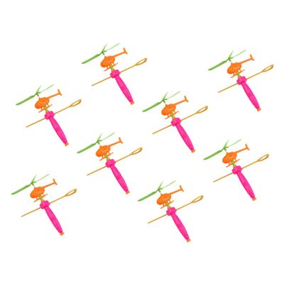 Abaodam 8pcs Flying Helicopter Lightweight Smooth Surface Creative Plane Playthings Random Colors Fun Boys Outdoor Activities Random Color