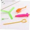 Abaodam 8pcs Flying Helicopter Lightweight Smooth Surface Creative Plane Playthings Random Colors Fun Boys Outdoor Activities Random Color view 3