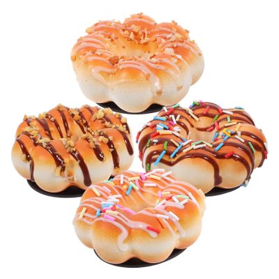 Beaupretty Simulation Donuts Models Artificial Doughnuts for Display and Decoration Realistic Faux Donuts Photo Props Lightweight Adorable Accessories for Parties and Festivals