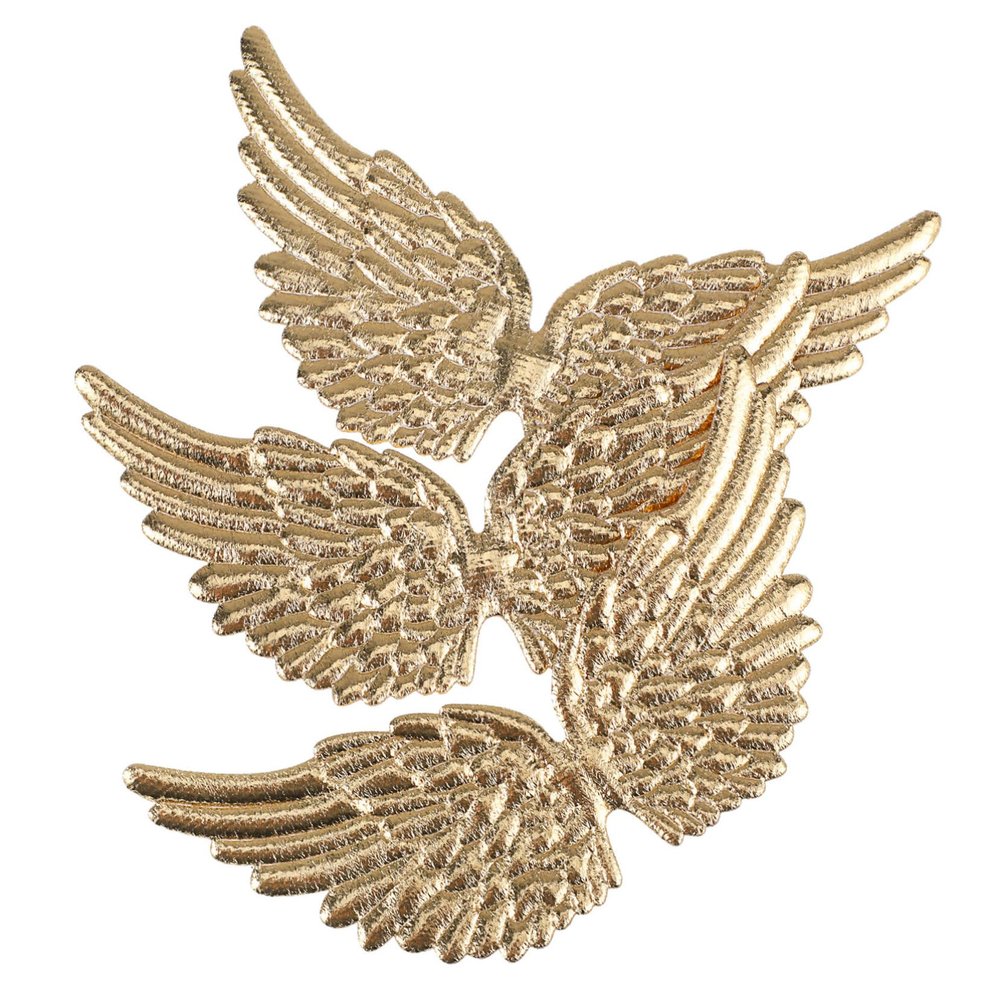 Abaodam 12PCS Gold Angel Wings DIY Accessory for Costume Backpack and Home Decor Creative Craft Props for Christmas Gift Making Clothes Repair and Party Decorations
