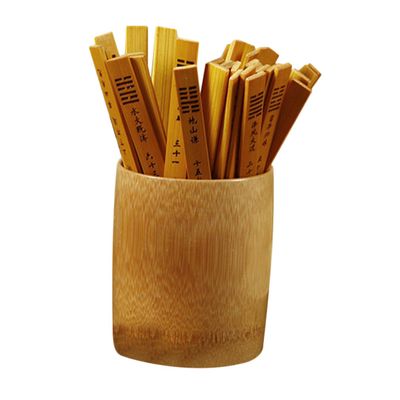 COSMEVIVI Chinese Divination Sticks Set with Bucket Hexagram Teaching Tool for Traditional Ching Fortune Telling Portable and Compact Chinese Style Divination Game Kit for Home and Office