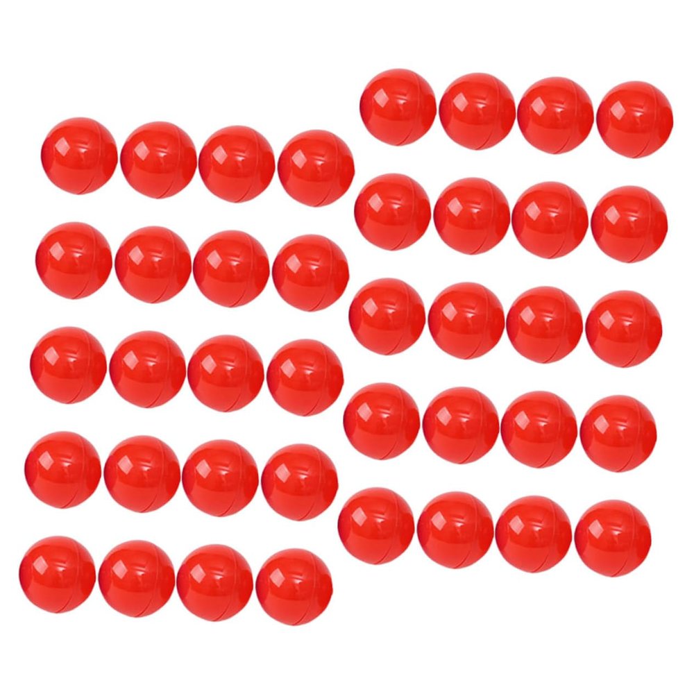 Abaodam 100pcs Red Openable Lottery Balls for Raffle Drawings Party Supplies Game Props Reusable PVC Material Easy to Use for Indoor Games and Prize Draws