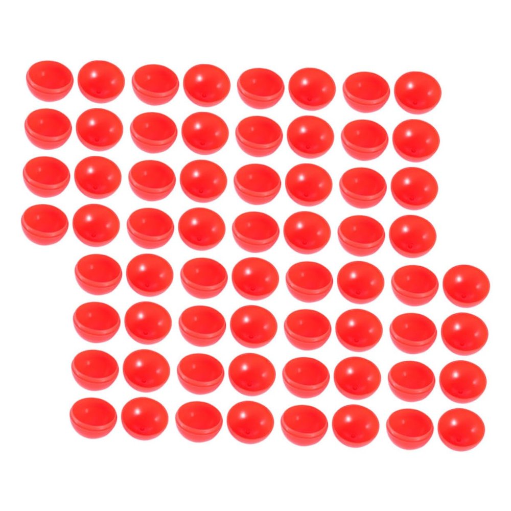 Wakauto 100pcs Red Openable Lottery Balls for Party Games Interactive Entertainment Props Reusable PVC Material for Indoor Events and Surprise Fillings