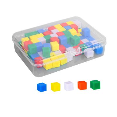 100Pcs Centimeter Cubes 1cm Blocks Educational Teaching Aid Sorting Toys Counting Cubes for Teacher Crafts Homeschool Family
