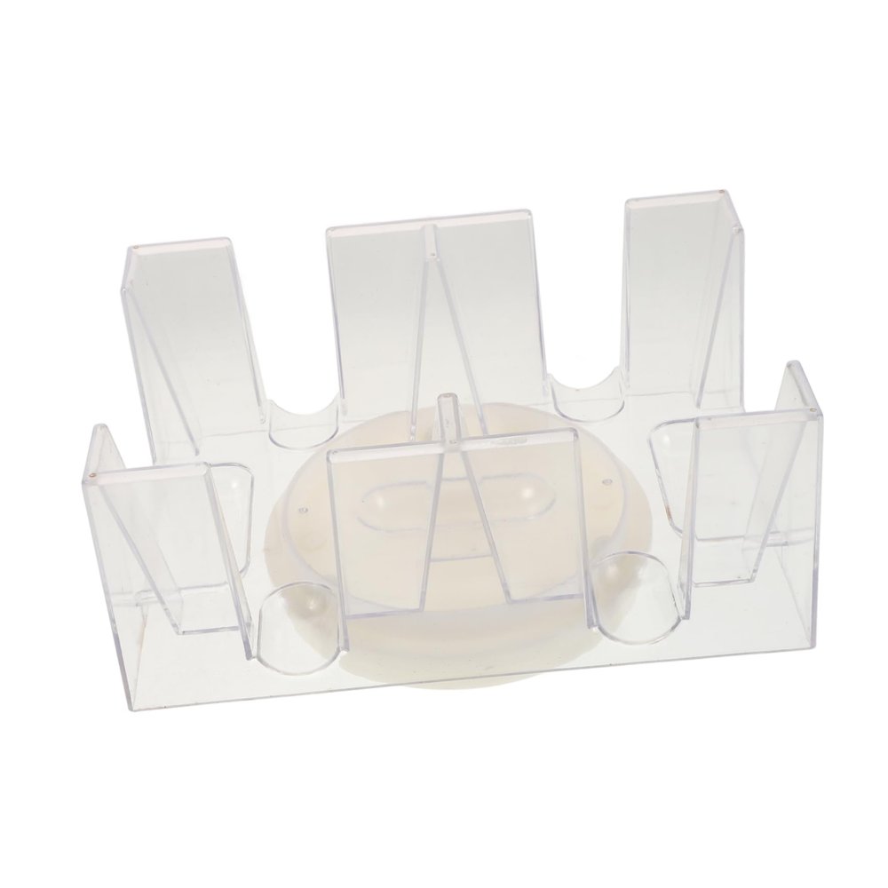 FRCOLOR Rotating Playing Card Tray with Non Slip Base Capacity Poker Card Holder for Home Games for Decks