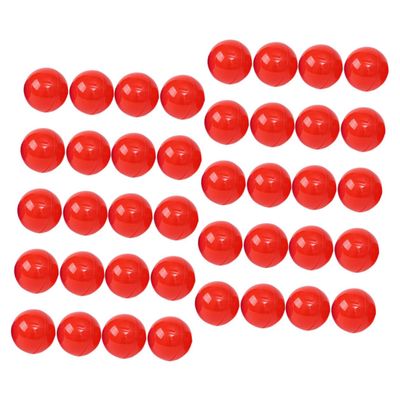 SUPVOX 100pcs Red Openable Lottery Balls for Party Supplies Reusable PVC Raffle Drawing Game Props Surprise Candy Holder for Bingo and Group Activities