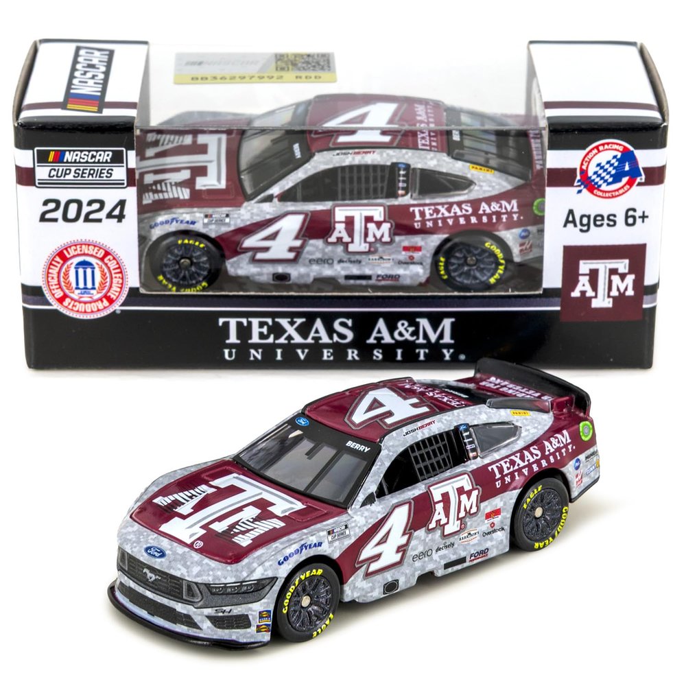 Josh Berry 2024 Texas A&M Standard ARC Diecast Car 1:64 Scale